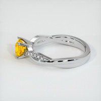 0.88 Ct. Sapphire Ring, 18K White Gold 4