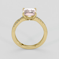 2.18 Ct. Peach Sapphire Ring, 10K Yellow Gold 3