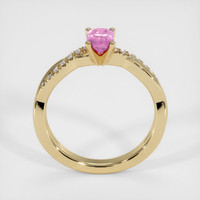 0.63 Ct. Pink Sapphire Ring, 14K Yellow Gold 3