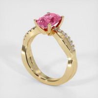2.73 Ct. Pink Sapphire Ring, 14K Yellow Gold 2