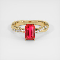 2.06 Ct. Ruby Ring, 14K Yellow Gold 1