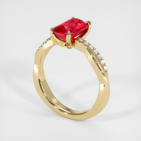 2.06 Ct. Ruby Ring, 14K Yellow Gold 2