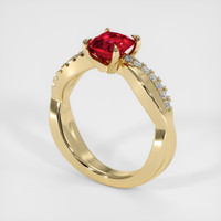 1.37 Ct. Ruby Ring, 14K Yellow Gold 2