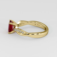 1.10 Ct. Ruby Ring, 14K Yellow Gold 4