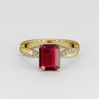 1.75 Ct. Ruby Ring, 14K Yellow Gold 1