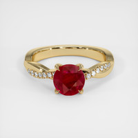 1.49 Ct. Ruby Ring, 14K Yellow Gold 1