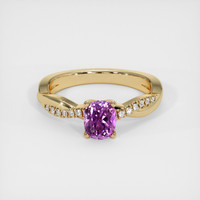 1.06 Ct. Sapphire Ring, 14K Yellow Gold 1