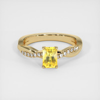 0.84 Ct. Sapphire Ring, 14K Yellow Gold 1