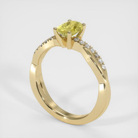 0.79 Ct. Sapphire Ring, 14K Yellow Gold 2
