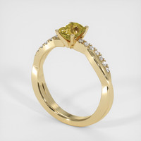 0.85 Ct. Bi Color Sapphire Ring, 18K Yellow Gold 2