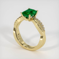 1.61 Ct. Emerald Ring, 18K Yellow Gold 2