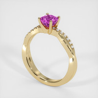 2.20 Ct. Pink Sapphire Ring, 18K Yellow Gold 2