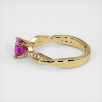 2.20 Ct. Pink Sapphire Ring, 18K Yellow Gold 4