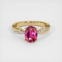 2.06 Ct. Sapphire Ring, 18K Yellow Gold 1