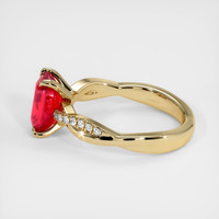 2.06 Ct. Ruby Ring, 18K Yellow Gold 4