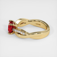 1.37 Ct. Ruby Ring, 18K Yellow Gold 4