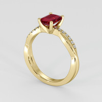 1.10 Ct. Ruby Ring, 18K Yellow Gold 2