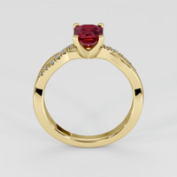 1.10 Ct. Ruby Ring, 18K Yellow Gold 3
