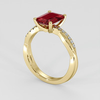 1.75 Ct. Ruby Ring, 18K Yellow Gold 2