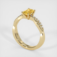 0.84 Ct. Yellow Sapphire Ring, 18K Yellow Gold 2
