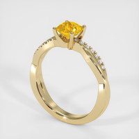 0.88 Ct. Sapphire Ring, 18K Yellow Gold 2
