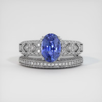 2.20 Ct. Blue Sapphire Ring, Platinum 950 1