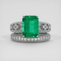 2.36 Ct. Emerald Ring, Platinum 950 1