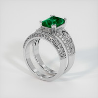 2.18 Ct. Emerald Ring, Platinum 950 2