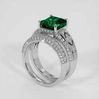 2.94 Ct. Emerald Ring, Platinum 950 2