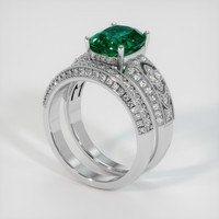 2.44 Ct. Emerald Ring, Platinum 950 2