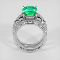 3.23 Ct. Emerald Ring, Platinum 950 3