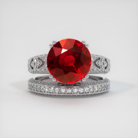 6.06 Ct. Ruby Ring, Platinum 950 1