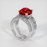 6.06 Ct. Ruby Ring, Platinum 950 2