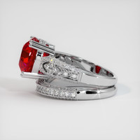 6.06 Ct. Ruby Ring, Platinum 950 4