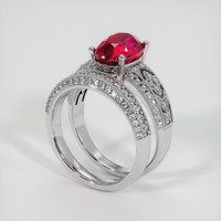 3.03 Ct. Ruby Ring, Platinum 950 2