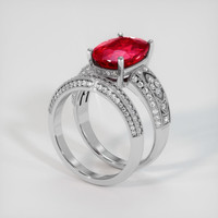 5.14 Ct. Ruby Ring, Platinum 950 2
