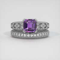 2.09 Ct. Purple Sapphire Ring, Platinum 950 1