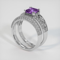 2.09 Ct. Purple Sapphire Ring, Platinum 950 2