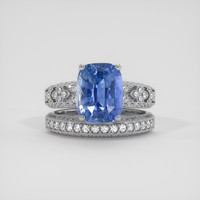 4.28 Ct. Blue Sapphire Ring, Platinum 950 1