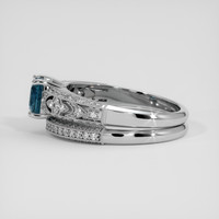 1.49 Ct. Greenish Blue Sapphire Ring, Platinum 950 4