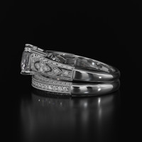 2.37 Ct. White Sapphire Ring, Platinum 950 4