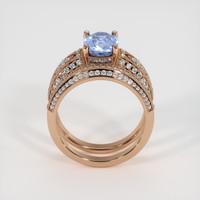 2.33 Ct. Color Change Sapphire Ring, 14K Rose Gold 3
