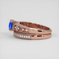1.07 Ct. Blue Sapphire Ring, 14K Rose Gold 4