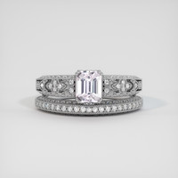 1.12 Ct. Pink Sapphire Ring, 10K White Gold 1