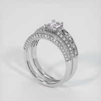 1.12 Ct. Pink Sapphire Ring, 10K White Gold 2