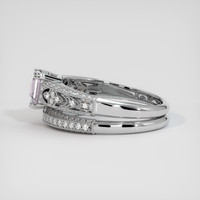 1.12 Ct. Pink Sapphire Ring, 10K White Gold 4