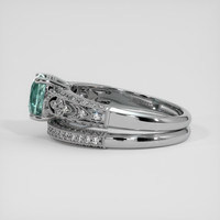 1.88 Ct. Bluish Green Sapphire Ring, 10K White Gold 4