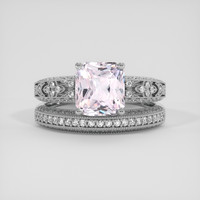 2.05 Ct. Purplish Pink Sapphire Ring, 10K White Gold 1