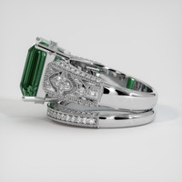 13.00 Ct. Bluish Green Sapphire Ring, 10K White Gold 4