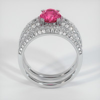 2.06 Ct. Purplish Pink Sapphire Ring, 14K White Gold 3